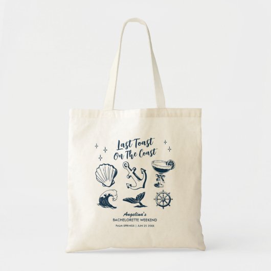 Laatste toast op de kust strand vrijgezellenfeest tote bag (Voorkant)