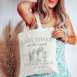 Laatste toast op de kust strand vrijgezellenfeest tote bag<br><div class="desc">Leg de essentie van kustelegantie vast met onze Last Toast On The Coast Beach Bachelorette Party-Canvas tas - de perfecte mix van functionaliteit en stijl voor uw strandvrijgezellenfeest. Deze canvas tas gaat verder dan gewone accessoires; het is een symbool van gepersonaliseerde luxe, waardoor het een ideale aanvulling is op je...</div>
