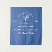 Laatste toast op de kust strand vrijgezellenfeest wandkleed (Voorkant)