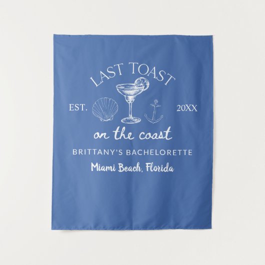 Laatste toast op de kust strand vrijgezellenfeest wandkleed (Voorkant)