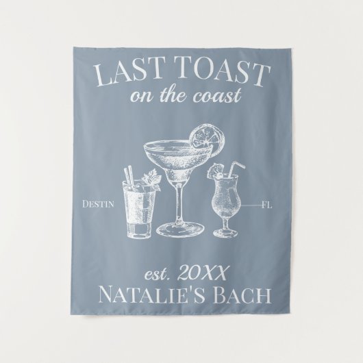 Laatste toast op de kust strand vrijgezellenfeest wandkleed (Voorkant)