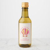 Laatste toast op de kust strand vrijgezellenfeest wijn etiket (Voorkant)