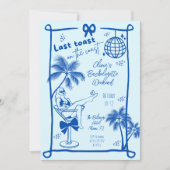 Laatste toast op de kust strand vrijgezellenweeken kaart (Voorkant)
