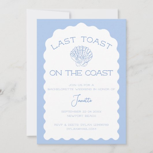 Laatste toast op de kust strand vrijgezellenweeken kaart (Voorkant)