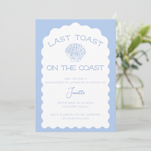 Laatste toast op de kust strand vrijgezellenweeken kaart (Staand voorkant)