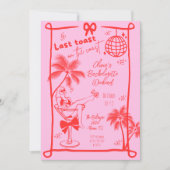 Laatste toast op de kust strand vrijgezellenweeken kaart (Voorkant)