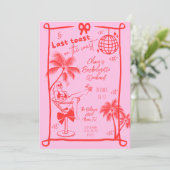 Laatste toast op de kust strand vrijgezellenweeken kaart (Staand voorkant)
