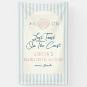 Laatste toast op de kust vrijgezellen uitnodigings spandoek (Verticaal)