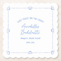 Laatste toast op de kust vrijgezellenfeest blauw