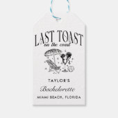 Laatste toast op de kust vrijgezellenfeest cadeaulabel (Voorkant)
