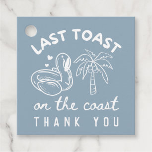 Laatste toast op de kust vrijgezellenfeest favorie bedankjes labels