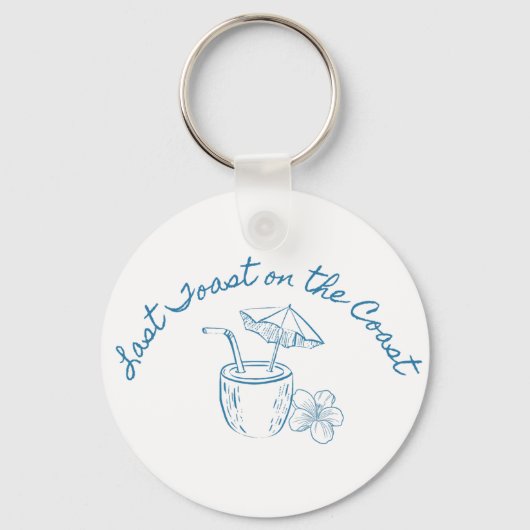 Laatste toast op de kust vrijgezellenfeest ontwerp sleutelhanger (Voorkant)