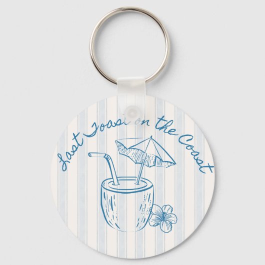 Laatste toast op de kust vrijgezellenfeest ontwerp sleutelhanger (Voorkant)