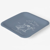 Laatste toast op de kust vrijgezellenfeest papieren bordje (Gebogen)