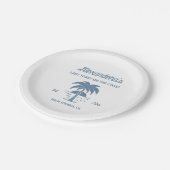 Laatste toast op de kust vrijgezellenfeest papieren bordje (Gekanteld)