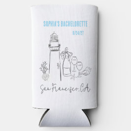 Laatste toast op de kust vrijgezellenfeest seltzer blikjeskoeler