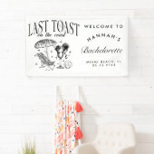 Laatste toast op de kust vrijgezellenfeest spandoek (Insitu)