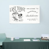 Laatste toast op de kust vrijgezellenfeest spandoek (Beurs)