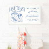 Laatste toast op de kust vrijgezellenfeest  spandoek (Insitu)