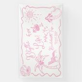 Laatste toast op de kust vrijgezellenfeest spandoek (Verticaal)