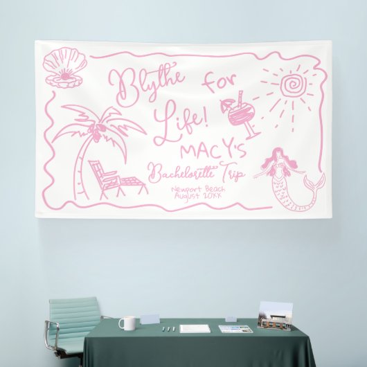 Laatste toast op de kust vrijgezellenfeest spandoek (Beurs)