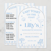 Laatste toast op de kust vrijgezellenfeest uitnodi kaart (Voorkant / Achterkant)