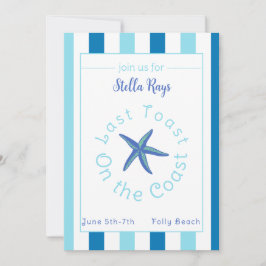 Laatste toast op de kust vrijgezellenfeest weekend feestdagenkaart