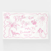 Laatste toast op de kust vrijgezellenfeestje spandoek (Horizontaal)