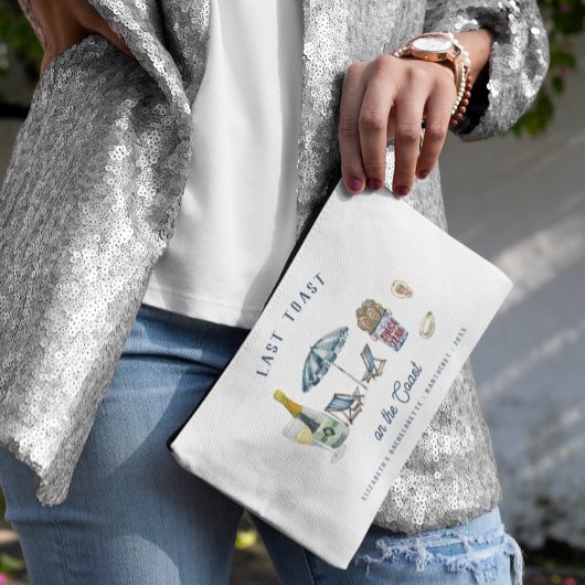 Laatste toast op de kust vrijgezellenweekendfeest etui