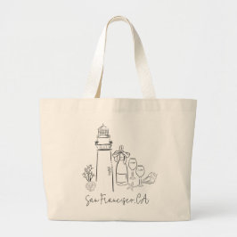 Laatste toast op de kust weekend vrijgezellenfeest grote tote bag