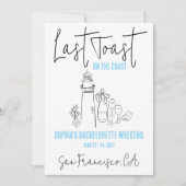 Laatste toast op de kust weekend vrijgezellenfeest kaart (Voorkant)