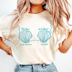 Laatste toast op de kust Zeeschelp Beha Vrijgezell T-shirt