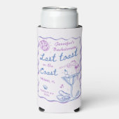 Laatste toast op de kustbachelorette seltzer blikjeskoeler (Seltzer Voorkant)