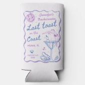 Laatste toast op de kustbachelorette seltzer blikjeskoeler (Achterkant)