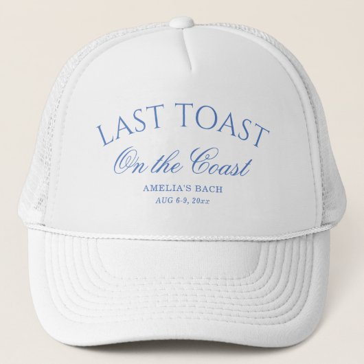Laatste toast op de kustbachelorette trucker pet (Voorkant)