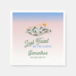 Laatste toast op de piste skiën Winter BACH Weeken Servet