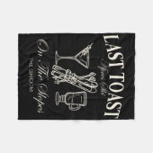 Laatste toast op de pistes Bachelor skiën bruids p Fleece Deken (Voorkant (Horizontaal))