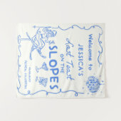 Laatste Toast Op De Pistes Bachelorette Weekend Wandkleed (Voorkant (horizontaal))