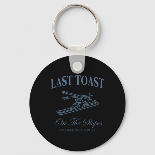 Laatste toast op de pistes Chelor skibridalfeest Sleutelhanger (Voorkant)