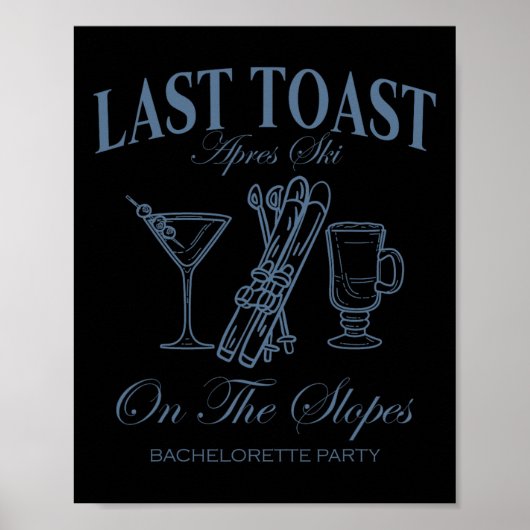 Laatste toast op de pistes Chelor skiën bruids dee Poster (Voorkant)