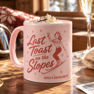 Laatste toast op de pistes Roze vrijgezellenfeest Mok