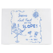 Laatste toast op de pistes vrijgezellenweekend groot cadeauzakje (Voorkant)