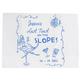 Laatste toast op de pistes vrijgezellenweekend groot cadeauzakje