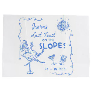 Laatste toast op de pistes vrijgezellenweekend groot cadeauzakje