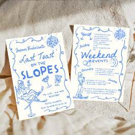 Laatste toast op de pistes vrijgezellenweekend kaart