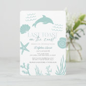 Laatste toast op het Coast Dolphin Zee Vrijgezelle Kaart (Staand voorkant)