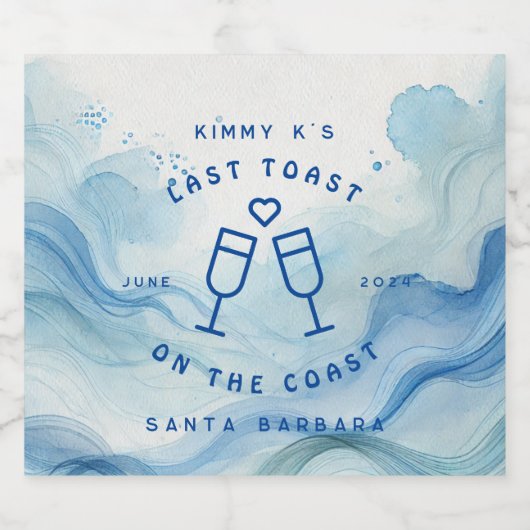 Laatste toast op het etiket van de Coast Mini fles (Enkel label)