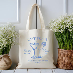 Laatste toast op het kust afscheid weekend feest grote tote bag