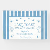Laatste toast op het kust afscheid weekend feest spandoek (Horizontaal)
