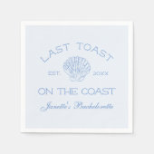 Laatste Toast Op Het Kust Bruidsmeisjesfeest Servet (Voorkant)
